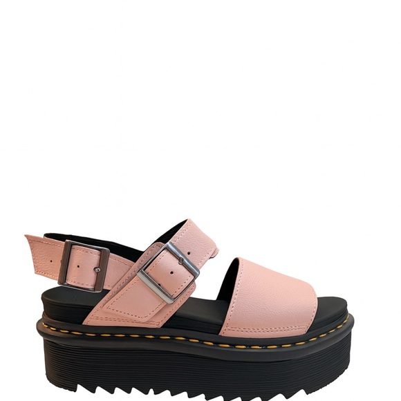Dr. Martens Shoes - Dr. Martens Voss Quad Pink Leather Platform Sandals Women’s 10 EU 42